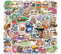 Sloth Stickers (100 PCS), Gift for Kids & Adults, Waterproof for Bottle & More, Animal Sloth Vinyl Stickers