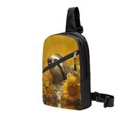 Sloth Sunflower Backpack Satchel Multi-Purpose Chest Bag Trekking Waterproof Satchel