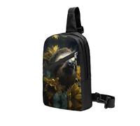 Sloth Sunflower Backpack Satchel Multi-Purpose Chest Bag Trekking Waterproof Satchel
