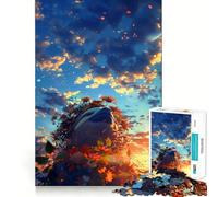 Sloth Sunset Dream Jigsaw Puzzles for Adults 1000 Pieces Strengthen Recall Soothing Fun Quality Edge Lovely Present 50x75cm