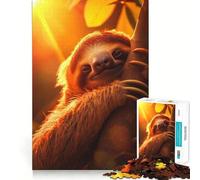 Sloth Sunset Elegant for Adults 1000 Piece Puzzle Mind Exercise Toy Gentle Leisure Design Assembly Seasonal Gift 38x52cm