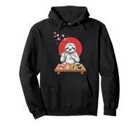 Sloth Sushi Anime Vintage Japanese Food Lover Kawaii Pullover Hoodie