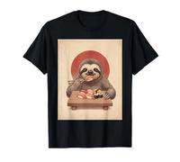 Sloth Sushi Anime Vintage Japanese Food Lover Kawaii T-Shirt