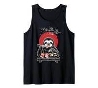 Sloth Sushi Anime Vintage Japanese Food Lover Kawaii Tank Top