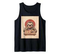 Sloth Sushi Anime Vintage Japanese Food Lover Kawaii Tank Top