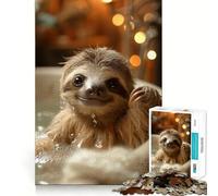 Sloth Take A Bath 1000 Pieces Jigsaw Puzzles for Adults Think Smart Toy Quiet Fun Accurate Cut 38x26cm
