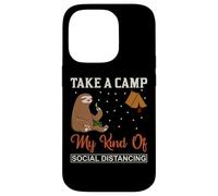 Sloth Take A Camp My Kind of Social Distancing Camping Gift Case for iPhone 14 Pro