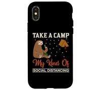 Sloth Take A Camp My Kind of Social Distancing Camping Gift Case for iPhone X/XS