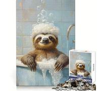 Sloth Taking A Bath 1000 Piece Jigsaw Puzzles for Teenagers Jigsaw Mental Logic Toy Leisure Time Fine Edge 50x75cm