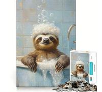 Sloth Taking A Bath 1000 Piece Jigsaw Puzzles for Teenagers Jigsaw Mental Logic Toy Leisure Time Fine Edge 50x75cm