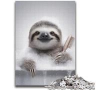 Sloth Taking A Bath Puzzles for Teenagers 2000 Pieces,Family Game Stress Reliever Difficult Challenge Artists Collection,Fine Art (70X100cm)