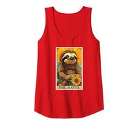 Sloth Tarot Card Sloths Sloth Tank Top, Women, Red, XX-Large