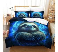 Sloth Three-dimensional Printing Bedding Bedding Ensemble Sloth Duvet Cover Superior Microfiber Pillow Slip Included Soft And Easy to Maintain Double(200x200cm)