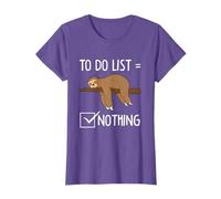 Sloth Tired Todo List Nothing Lazy Sloth T-Shirt