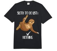 Sloth to Do List Nothing - Lazy Sloth - Pajama Top Women Comfort Colors Adult Heavyweight T-Shirt