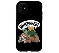 Sloth Turtle Snail Piggyback Funny Animal Lover Running Wild Case for iPhone 11