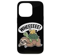 Sloth Turtle Snail Piggyback Funny Animal Lover Running Wild Case for iPhone 13 Pro