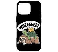 Sloth Turtle Snail Piggyback Funny Animal Lover Running Wild Case for iPhone 16 Pro