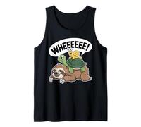 Sloth Turtle Snail Piggyback Funny Animal Lover Running Wild Tank Top