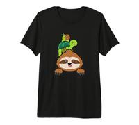 Sloth Turtle Snail Riding Lazy Life Race for a Marathon Run Premium T-Shirt