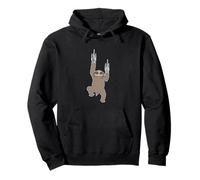 sloth two-fingered hanging animal lazy rain forest Pullover Hoodie
