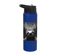 Sloth UFO Encounter Under Starlit Sky Stainless Steel Insulated Water Bottle