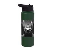 Sloth UFO Encounter Under Starlit Sky Stainless Steel Insulated Water Bottle