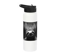 Sloth UFO Encounter Under Starlit Sky Stainless Steel Insulated Water Bottle