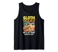 Sloth Ukulele Team Funny Tropical Animal Musician Tank Top