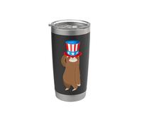 Sloth Uncle Sam 4th of July Stainless Steel Insulated Tumbler