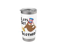 Sloth Uncle Sam 4th of July Stainless Steel Insulated Tumbler