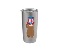 Sloth Uncle Sam 4th of July Stainless Steel Insulated Tumbler