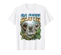 Sloth Vintage 70s 90s Retro Sloth Animal Lover Sloth T-Shirt