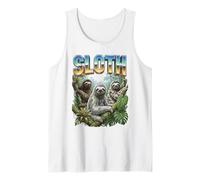 Sloth Vintage 70s 90s Retro Sloth Animal Lover Sloth Tank Top