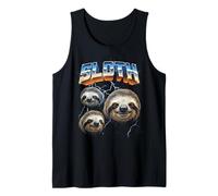 Sloth Vintage 80s Retro Funny Sloth Animal 90's Men Women Tank Top