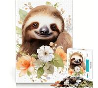 Sloth Watercolor 1000 Piece Jigsaw Puzzles for Adults Pure Logic Toy Soothing Fun Sharp Cut Amazing Present 50x75cm