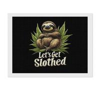 Sloth Weed Diamond 5D Painting Kits for Adult Beginners Round Full Drill DIY Wall Art Craft Decor Gift 12"x16"