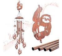 Sloth Wind Chimes Outdoor Sloth Gifts for Women/Men/Mom/Wife/Grandma Birthday Gifts Memorial Gift Metal WindChimes for Outside/Indoors, Lawn, Patio, Home, Porch, Yard Decor, Garden Decorations