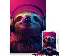 Sloth With Headphones 1000 Pieces Jigsaw Puzzles for Adults Think Smart Toy Quiet Fun Accurate Cut 38x52cm