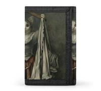 Sloth with Musical Notes on Background Trifold Wallet Front Pocket Coin Purse - Slim Credit Card Holder for Men & Women, Retro Fashion Style, One Size, Classic