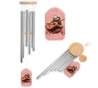 Sloth with Musical Notes on Background Wind Chimes for Outside Memorial Tuned Outdoor Windchimes Large Garden Decor Wind Chime with Melodious Sound for Mom Dad Grandma Home Garden Patio Decor