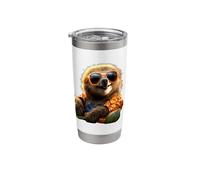 Sloth with Sunglasses Lazybones Sloth Lover Cute Sloths Stainless Steel Insulated Tumbler
