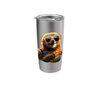 Sloth with Sunglasses Lazybones Sloth Lover Cute Sloths Stainless Steel Insulated Tumbler
