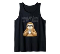 Sloth Woke Up Sexy As Hell Again Funny Coffee Tank Top