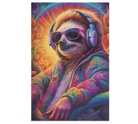 Sloth Wooden Jigsaw Puzzles for Adults 1000 Piece Puzzle for Kids & Teens, Fun Educational Games for Family Game Night 78×53cm