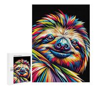 Sloth Wpap Pop Art: Winter Activity Gift, 500 PCS Displayable Picture Puzzle, for Mindful Indoor Entertainment