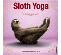Sloth Yoga 2025 12 X 12 Wall Calendar