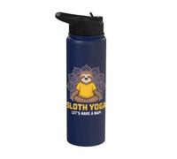 Sloth Yoga Let's Have A Nap Meditative Stainless Steel Insulated Water Bottle