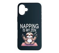 Sloth Yoga Napping Is My Zen Sleep Meditation Case for iPhone 16 Plus