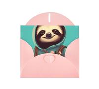 slothful student Print Shimmer Blank Greeting Cards with Envelopes, Elegant DIY Invitations,Thank You Notes